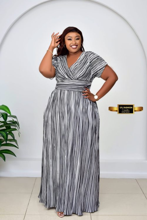 American B&W Maxi Dress