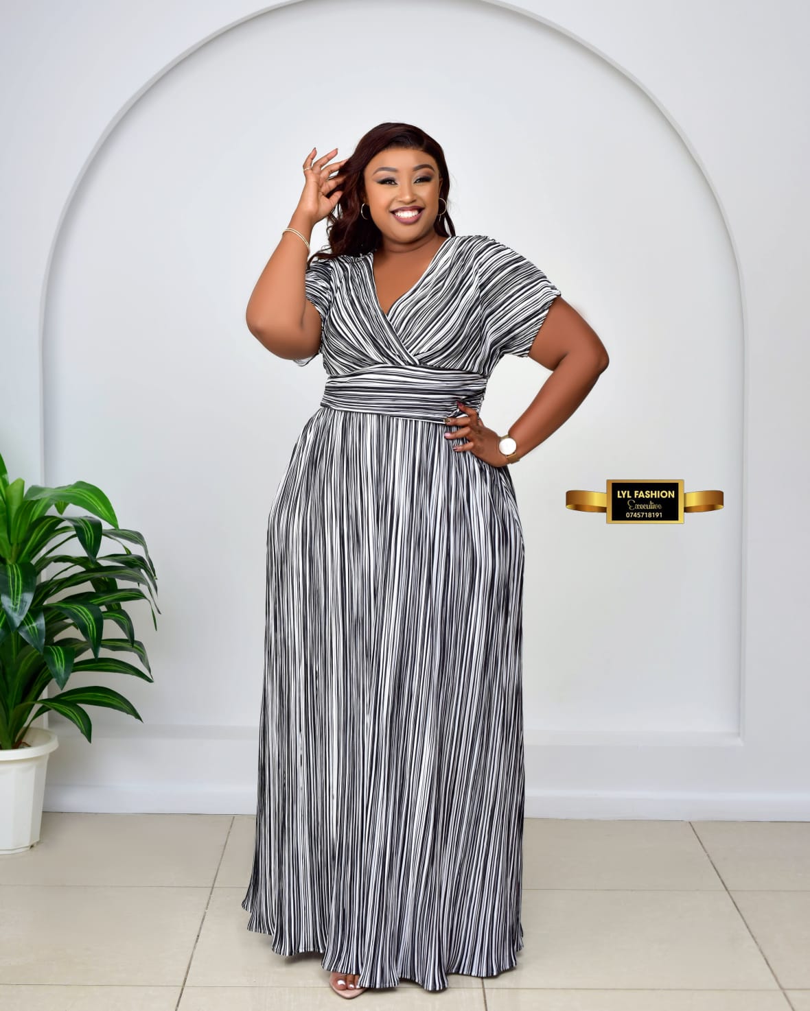 American B&W Maxi Dress 1 American B&W Maxi Dress