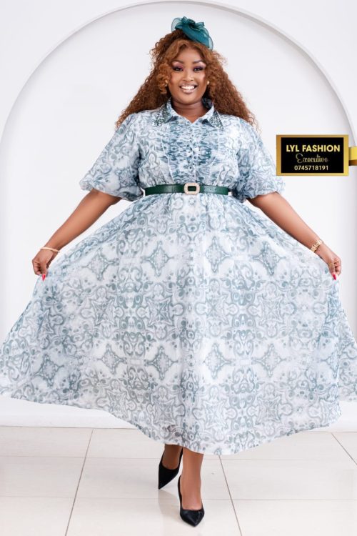 European Elegant Midi Dress