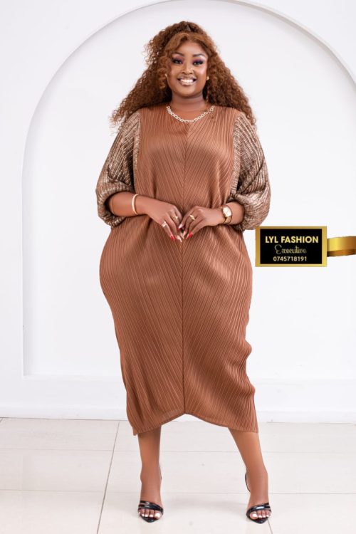 European Dolman Pleated Dress