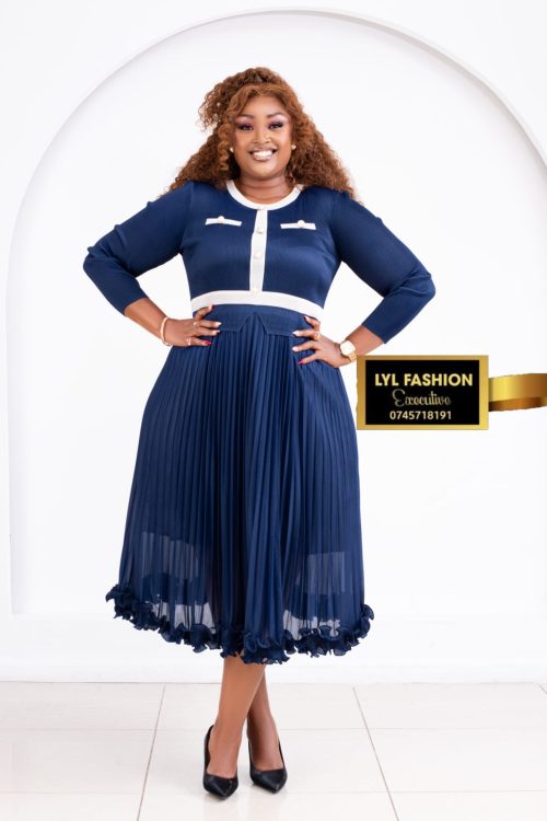 European Classic Shear Pleated Dress