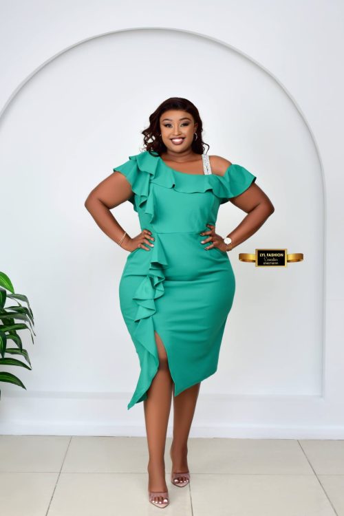 American Ruffle Bodycon Dress