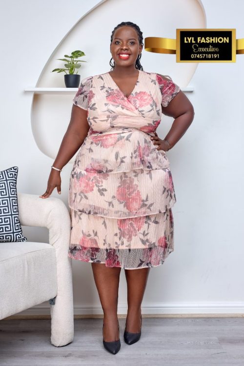 American Floral Tier Dress